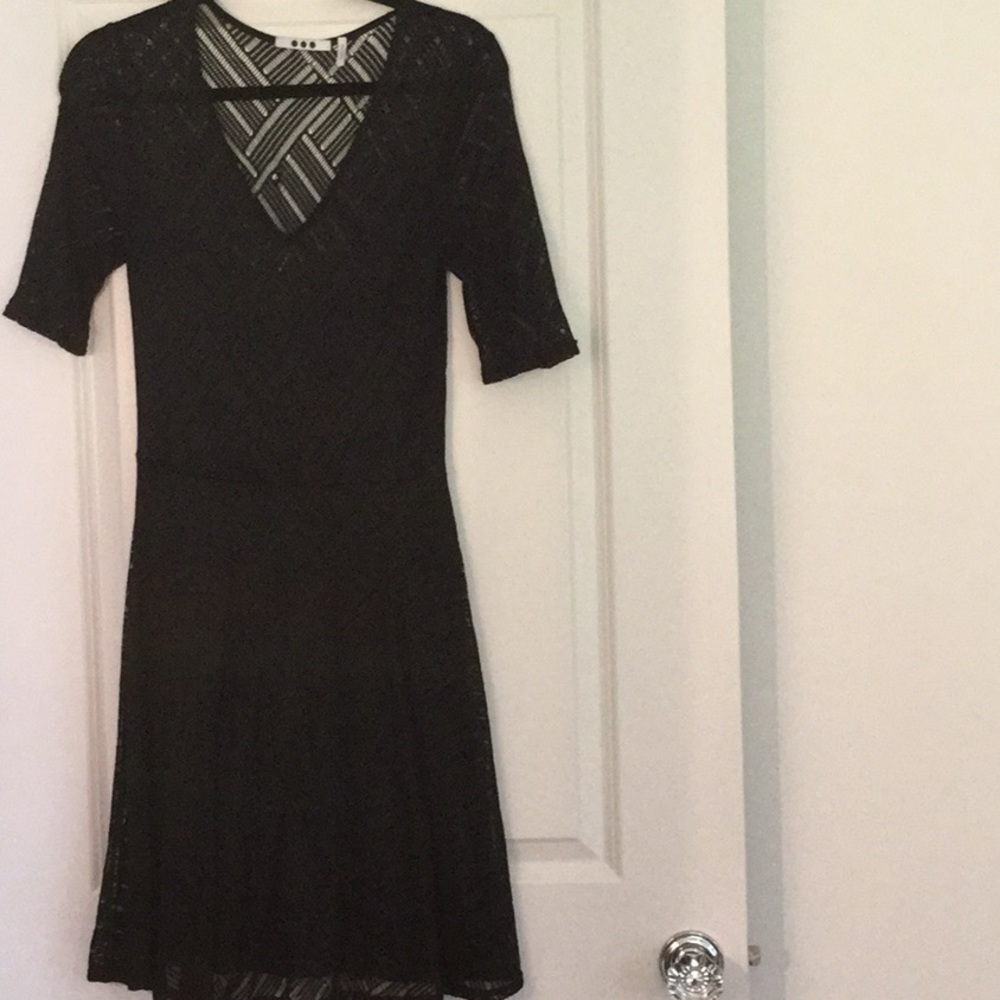Black dress with built in slip.